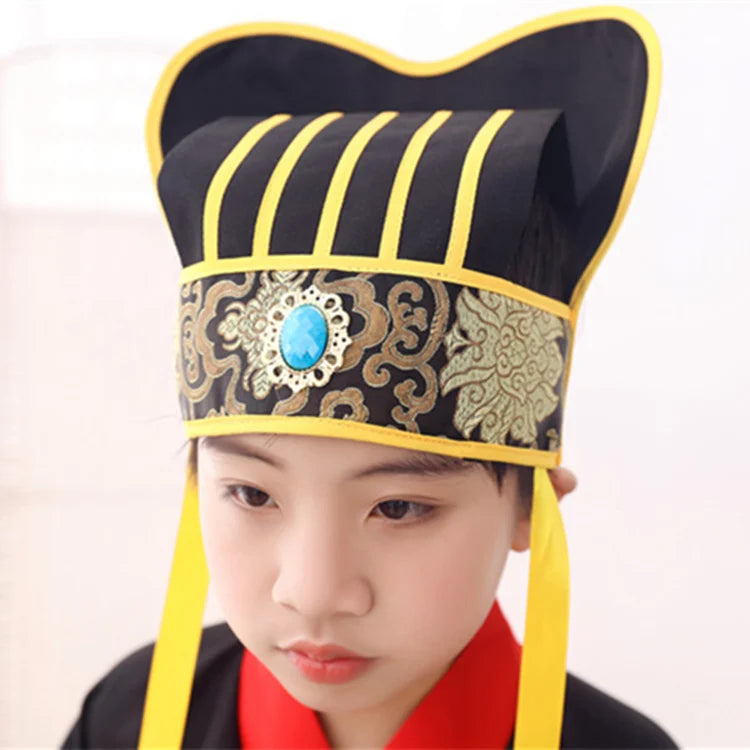4 styles han dynasty hats chinese ancient dynasty minister hats halloween cosplay cap han clothing accessories carnival cap