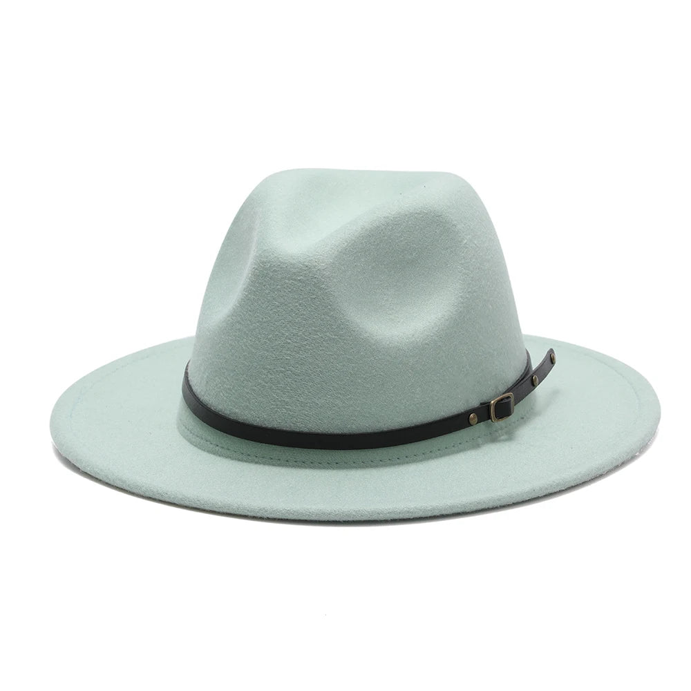 2020 winter fedora hats for women fashion Flat wide Brim Wool Felt Jazz Fedora Hats for men red goth top vintage wedding Hat cap