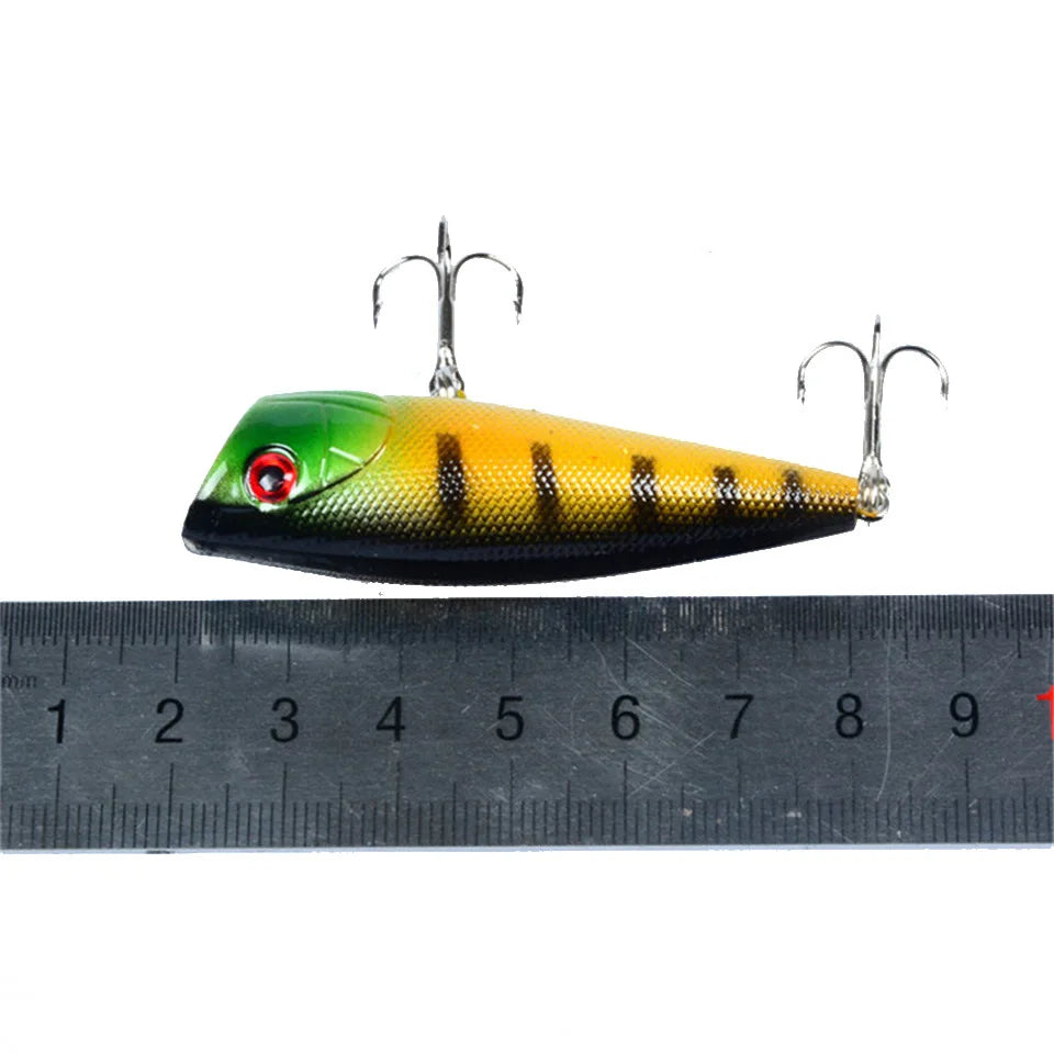 Sea Fishing Lure Sharp Hooks Big Popper Wobblers 6cm 7g Top Water Floating Bass Tackle Hard Bait Minnow Long Casting