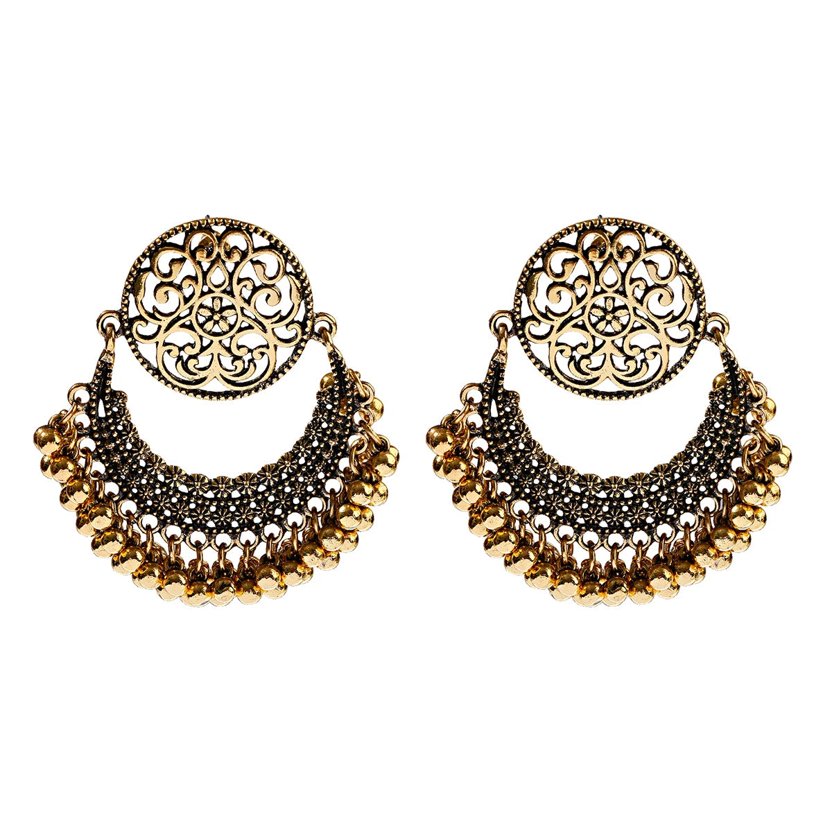 1Pair Earrings For Women Accessories Bells Indian Jewelry Ear Rings For Girls Fashion Vintage Earring Dangling Gift Kolczyki