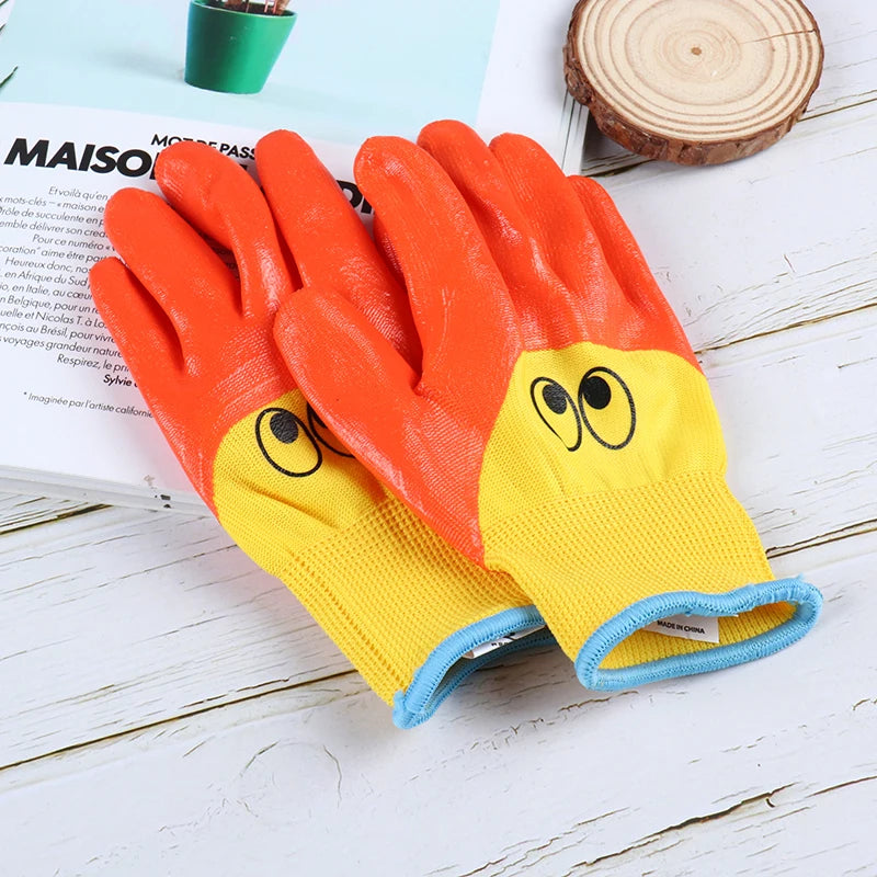 Kids Breathable Protective Glove Durable Waterproof Garden Gloves Anti Bite Cut Collect Seashells Protector Planting Work Gadget