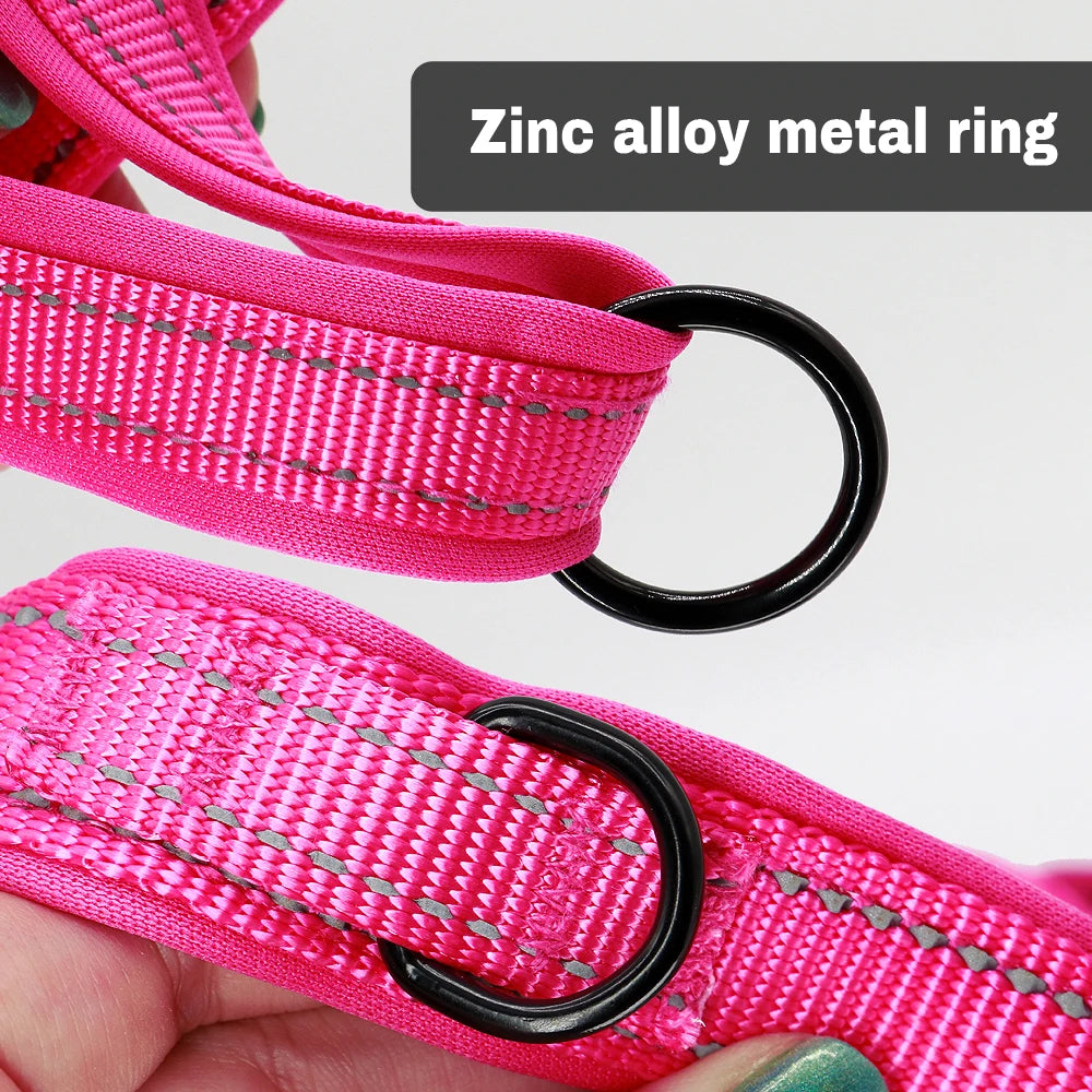 No Pull Nylon Dog Harness Reflective Adjustable Dog Harness Vest For Medium Large Dogs Walking Training Belt Pet Supplies