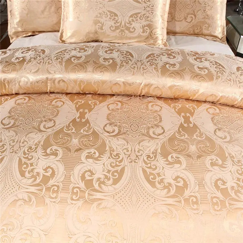50  Bedding Set Queen King Size Duvet Cover Silky Bed Linens Quilt High Quality Luxury Gold Colour 2/3pcs Comforter