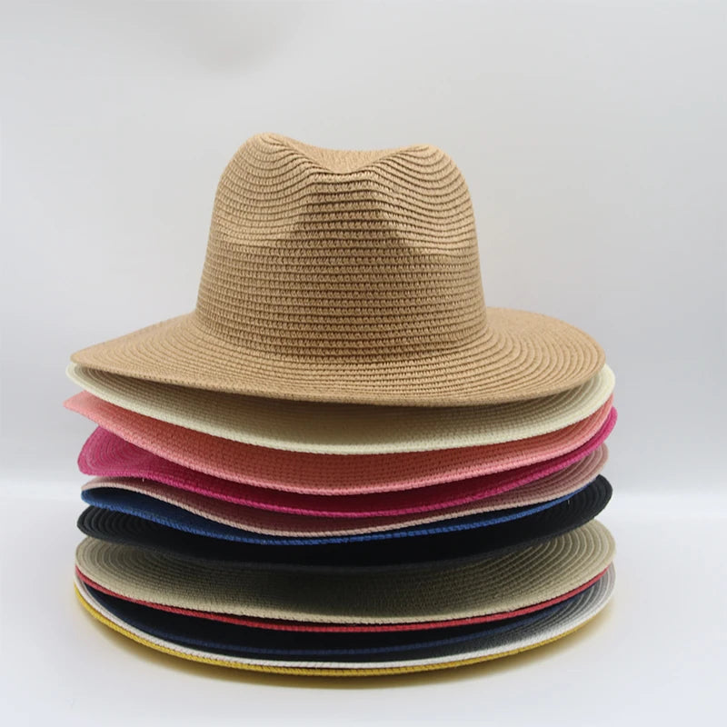 Women's Hat Hats for Women Summer Straw Sun Hats Men's Caps Sun Protection Beach Summer Women Men Panama Straw Hat Gorras Hombre