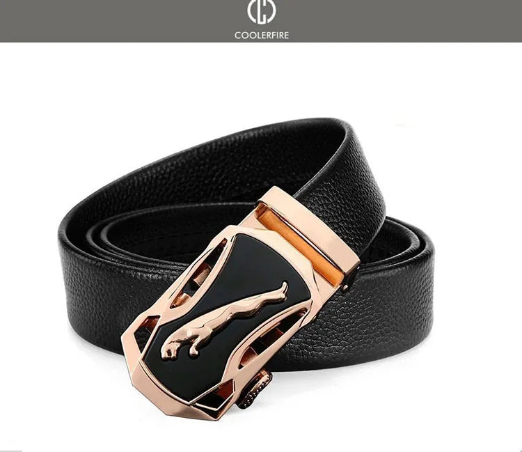 Men Belts Automatic Buckle Belt Genune Leather High Quality Belts For Men Leather Strap Casual  Buises  for Jeans