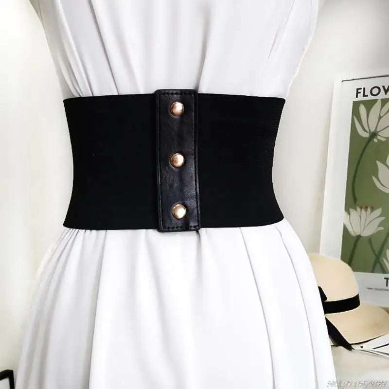 Belts For Women Dresses Waist Buckle Bandage Corset Wide Pu Leather Slimming Body Belts for Women Elastic High Waist wholesales