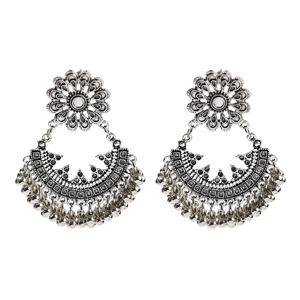 1Pair Earrings For Women Accessories Bells Indian Jewelry Ear Rings For Girls Fashion Vintage Earring Dangling Gift Kolczyki