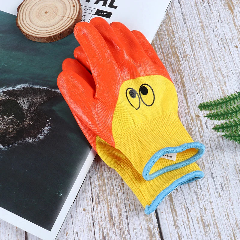 Kids Breathable Protective Glove Durable Waterproof Garden Gloves Anti Bite Cut Collect Seashells Protector Planting Work Gadget