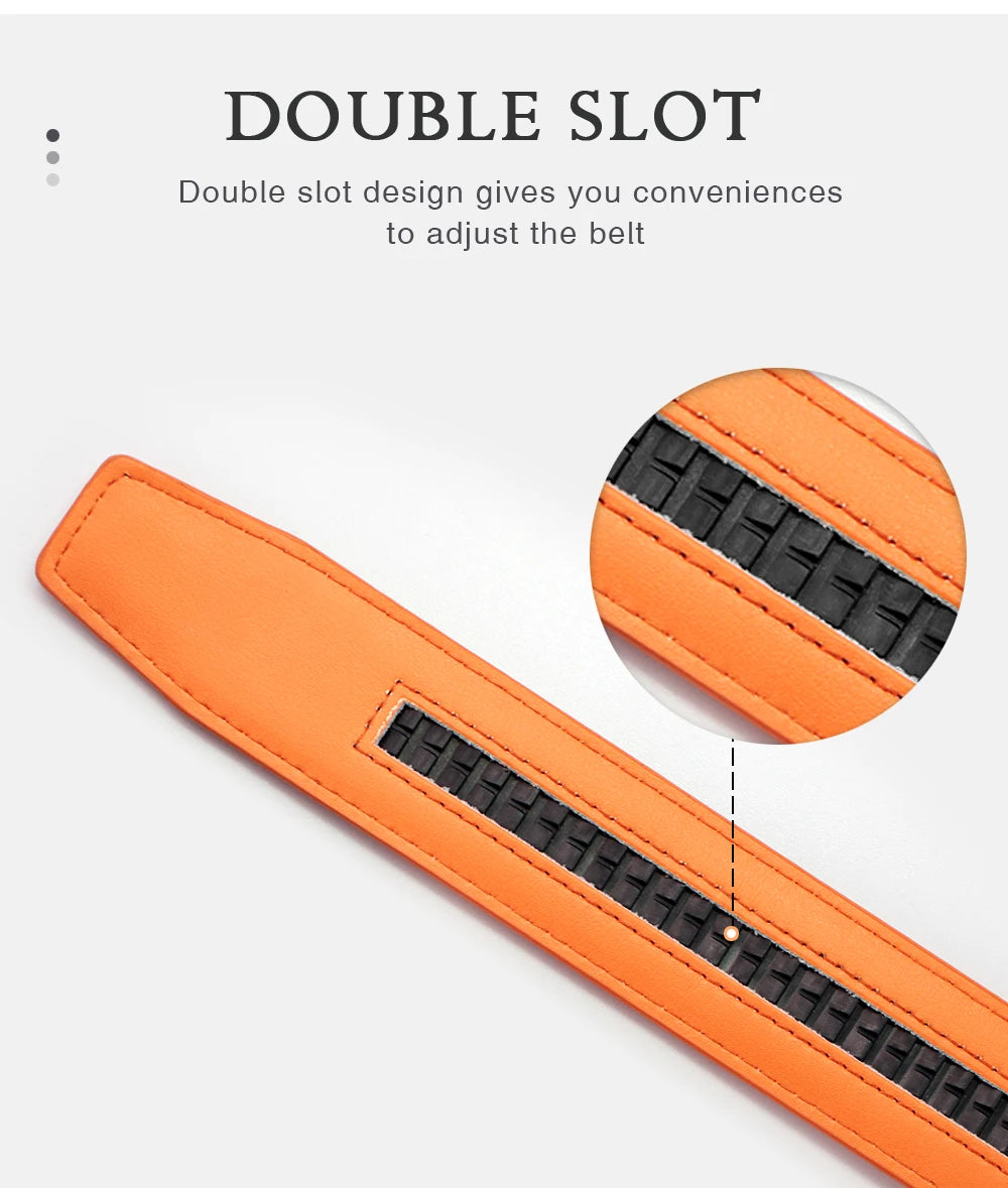 Men Belts Metal Automatic Buckle Brand High Quality Leather Belts for Men Famous Brand Luxury Work Business Strap