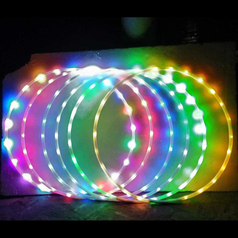 Led Hoops Sports Hoop With LED Light Gymnastic Hoop Colorful Art Show Fitness Hoop Women Loose Weight Home Gym Fitness Equipment