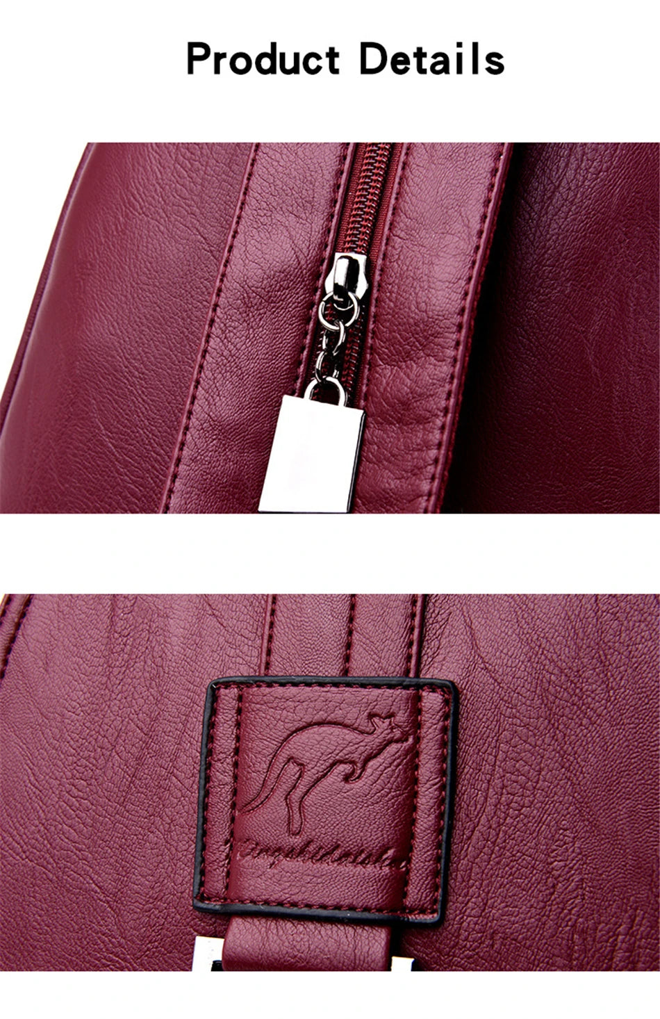 Designer Multifunctional Backpacks Women Fashion Anti theft Leather Travel Backpack Large Capacity School Bags for Teenage Girls