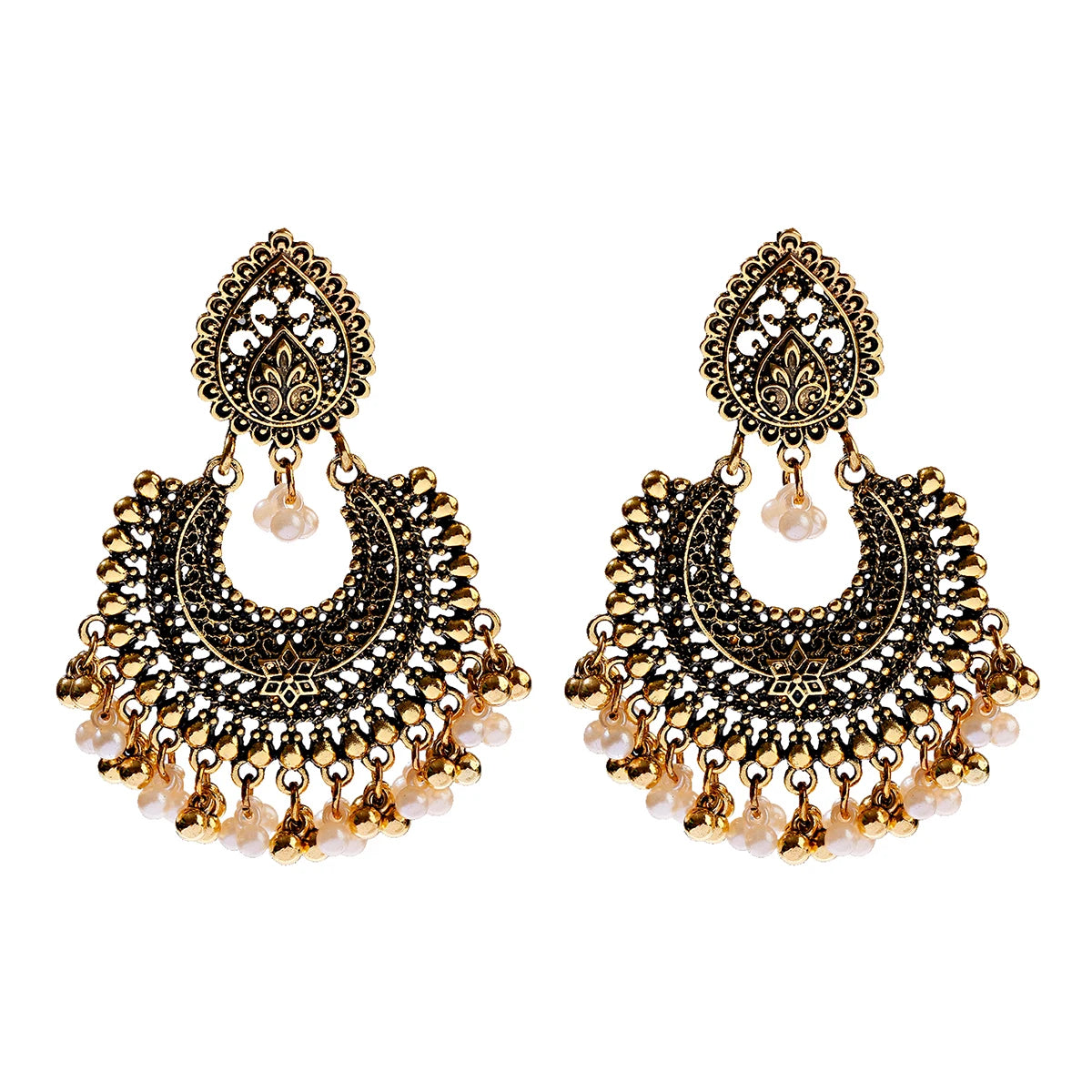 1Pair Earrings For Women Accessories Bells Indian Jewelry Ear Rings For Girls Fashion Vintage Earring Dangling Gift Kolczyki