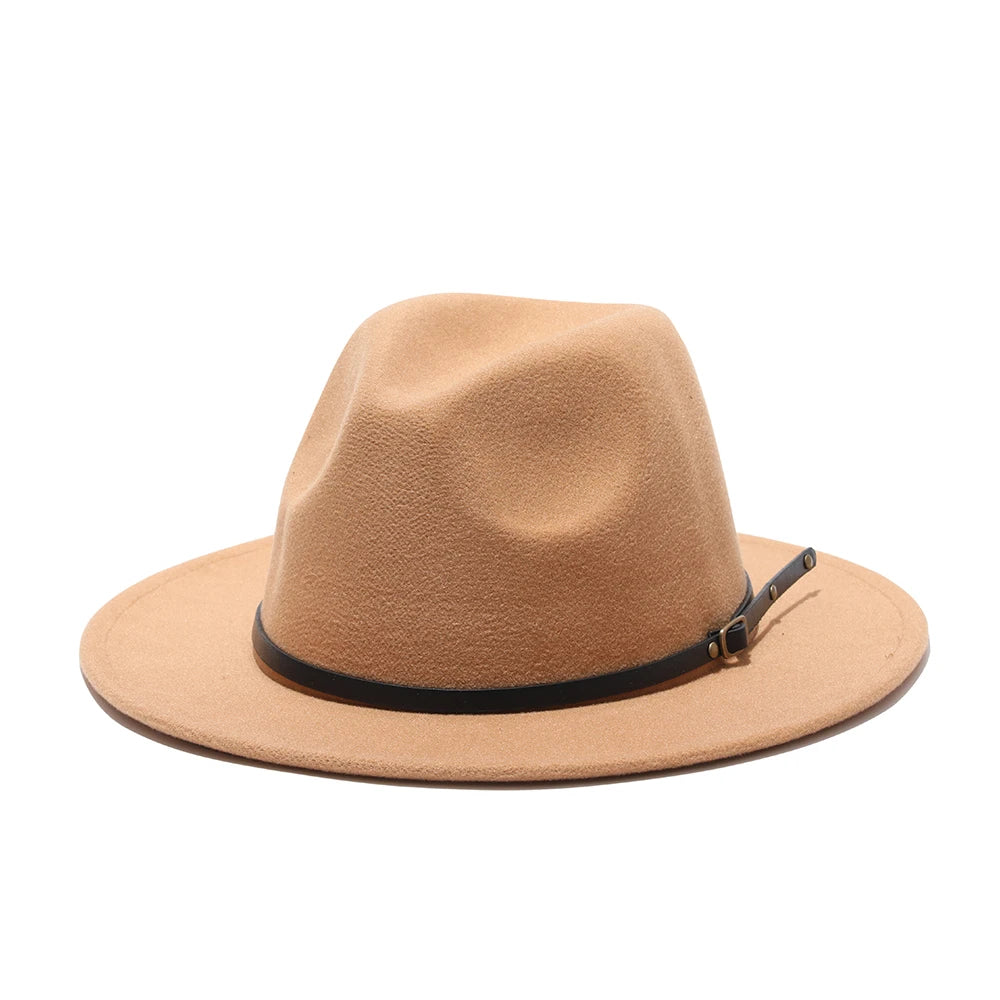 2020 winter fedora hats for women fashion Flat wide Brim Wool Felt Jazz Fedora Hats for men red goth top vintage wedding Hat cap