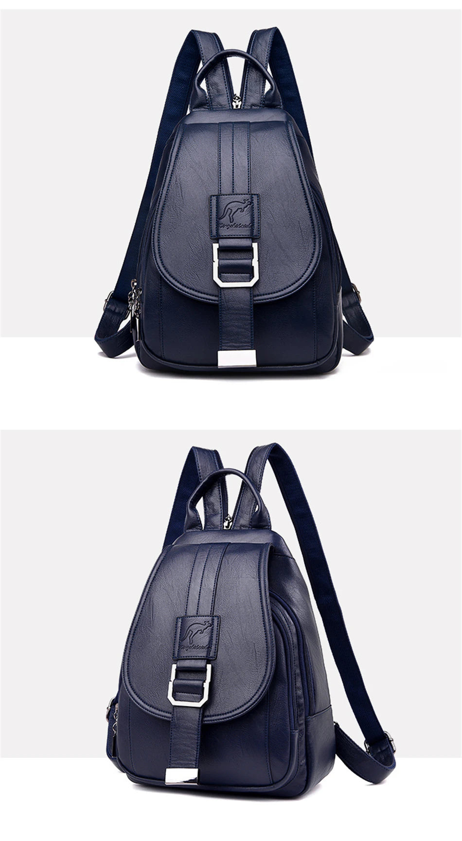 Designer Multifunctional Backpacks Women Fashion Anti theft Leather Travel Backpack Large Capacity School Bags for Teenage Girls