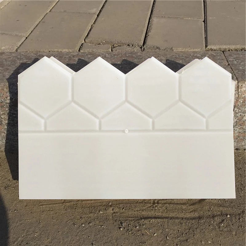 Garden Fence Concrete Stone Road Flower Bed DIY Decoration Pave Making Plastic Reusable Antique Cement Brick Mold