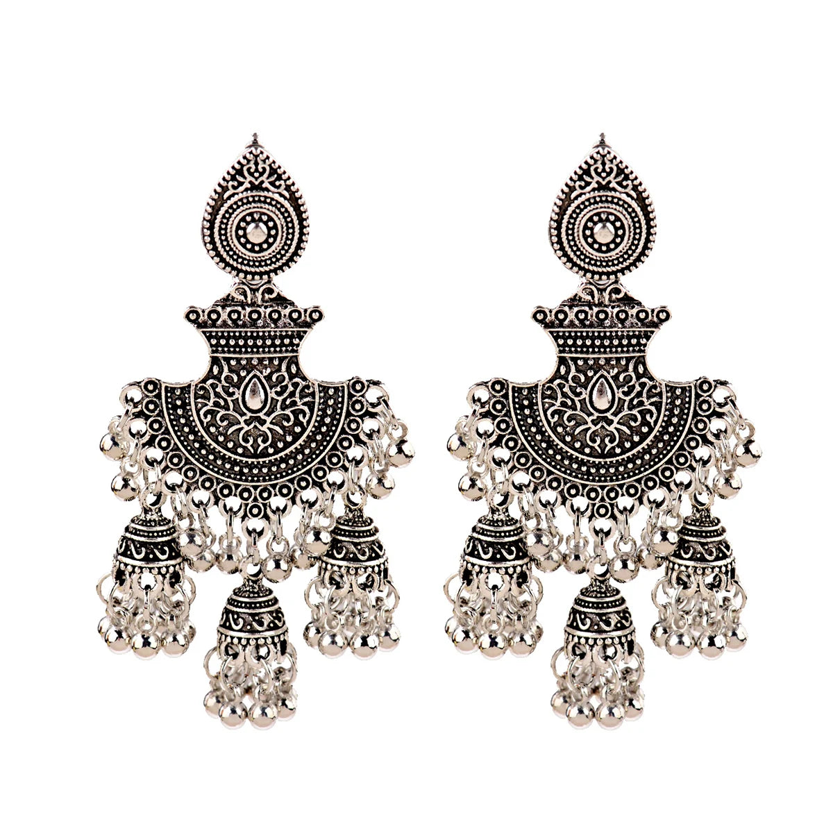 1Pair Earrings For Women Accessories Bells Indian Jewelry Ear Rings For Girls Fashion Vintage Earring Dangling Gift Kolczyki