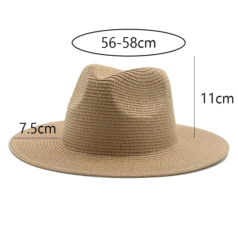 Women's Hat Hats for Women Summer Straw Sun Hats Men's Caps Sun Protection Beach Summer Women Men Panama Straw Hat Gorras Hombre