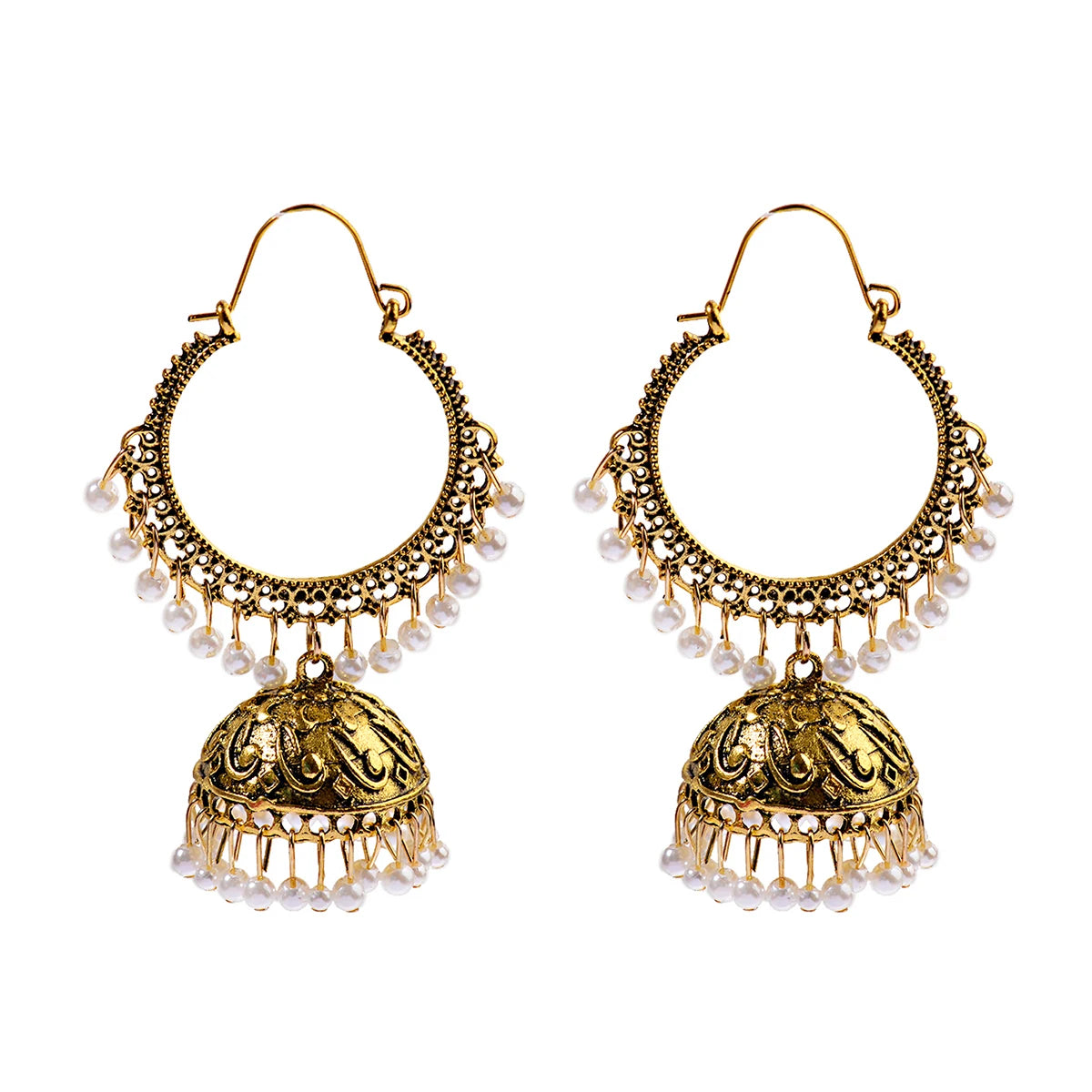 1Pair Earrings For Women Accessories Bells Indian Jewelry Ear Rings For Girls Fashion Vintage Earring Dangling Gift Kolczyki