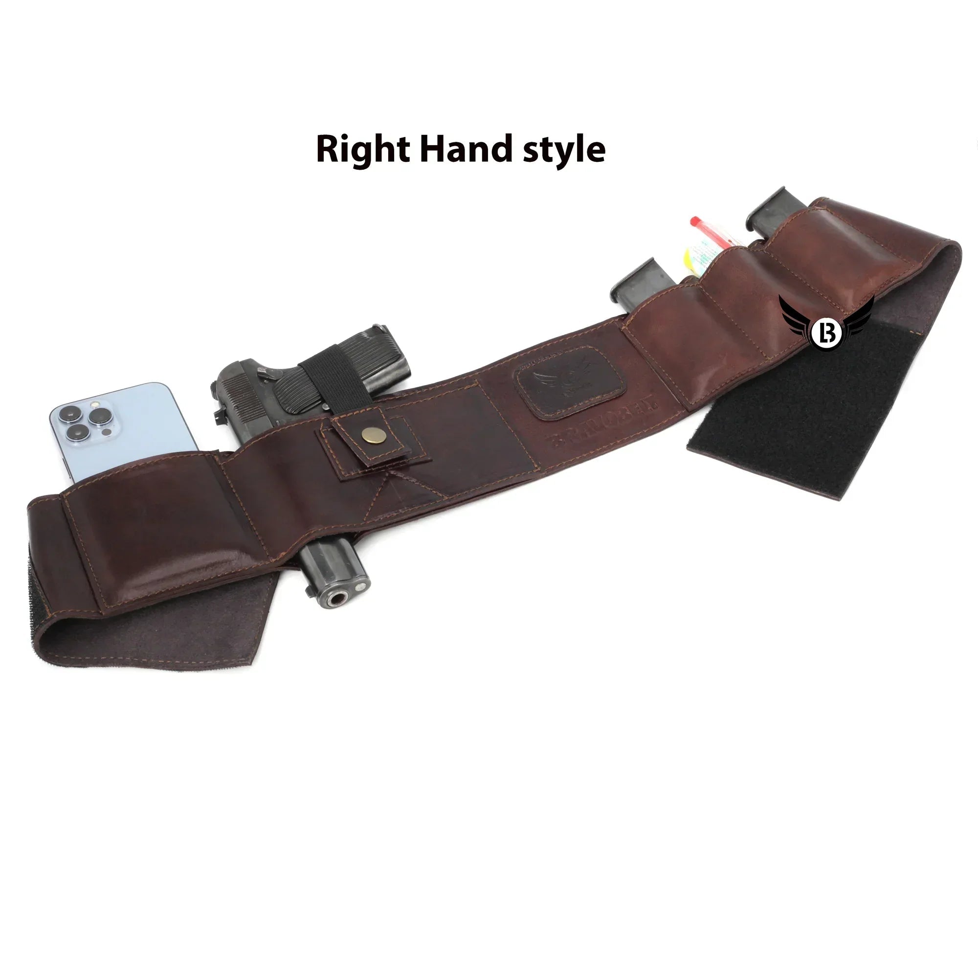 Cowhide Leather BravoBelt Belly Band Holster Ambidextrous Concealed Carry