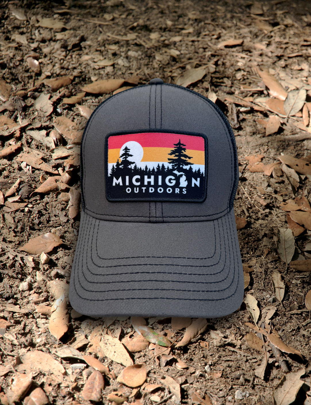 Tree Line Trucker Cap - Gray