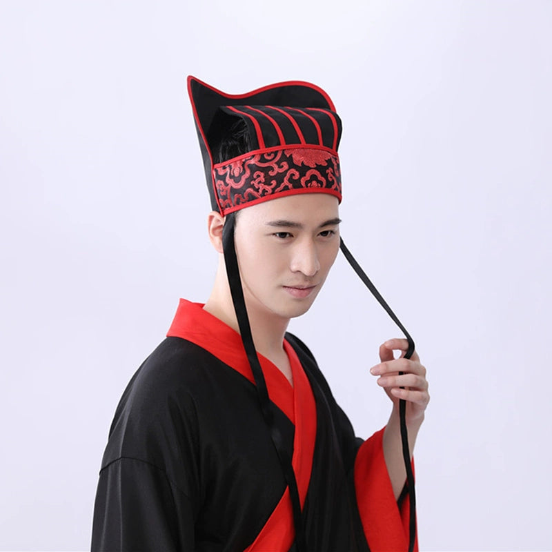 4 styles han dynasty hats chinese ancient dynasty minister hats halloween cosplay cap han clothing accessories carnival cap