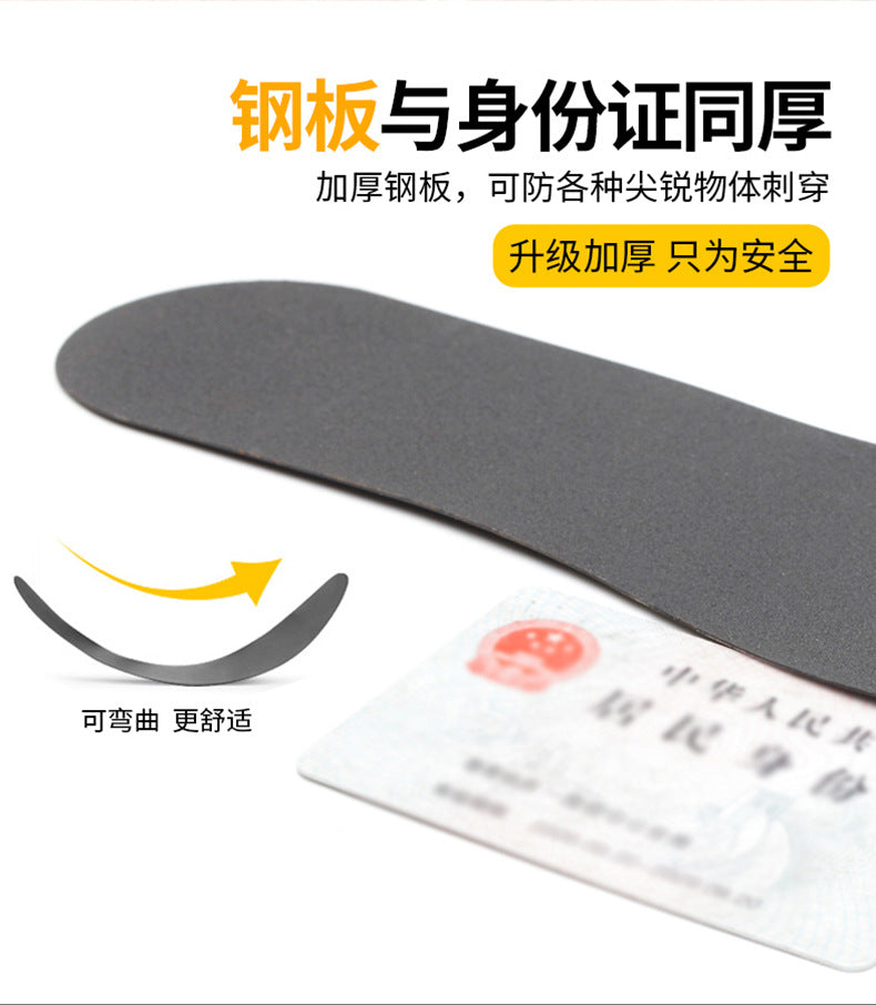 Black High top leather boots Men Indestructible shoes Anti-smash Anti puncture Work Boots Safety Shoes Men Boots Protection Shoe