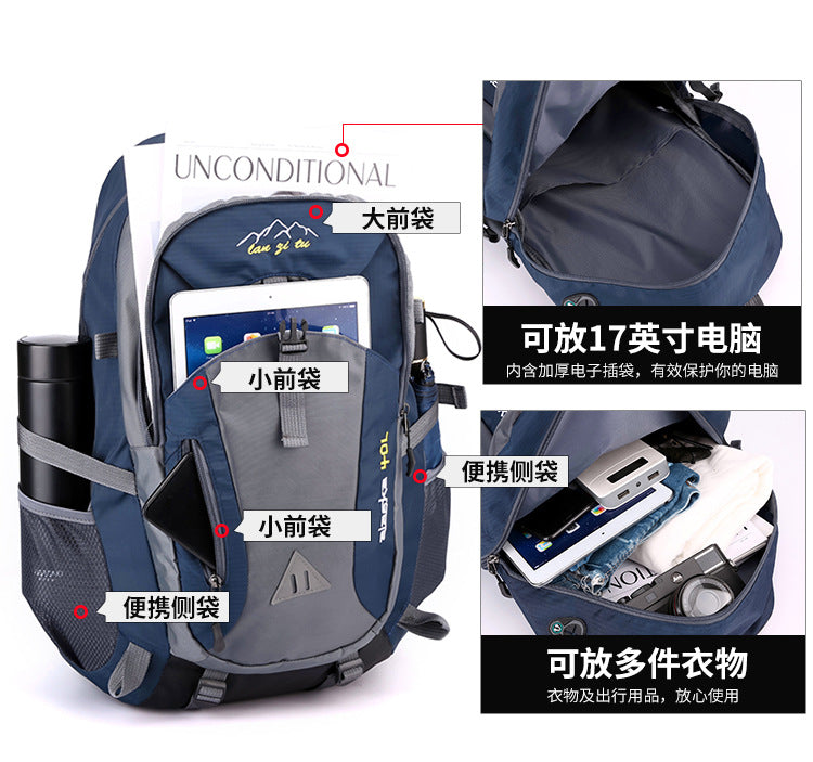 New Men Backpack Nylon Waterproof Casual Outdoor Travel Backpack Ladies Hiking Camping Mountaineering Bag Youth Sports Bags