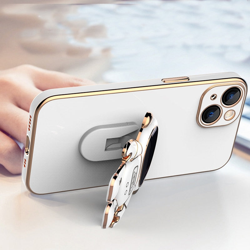 RAMODO 3D Astronaut Anti-Drop Electroplating Phone Case
