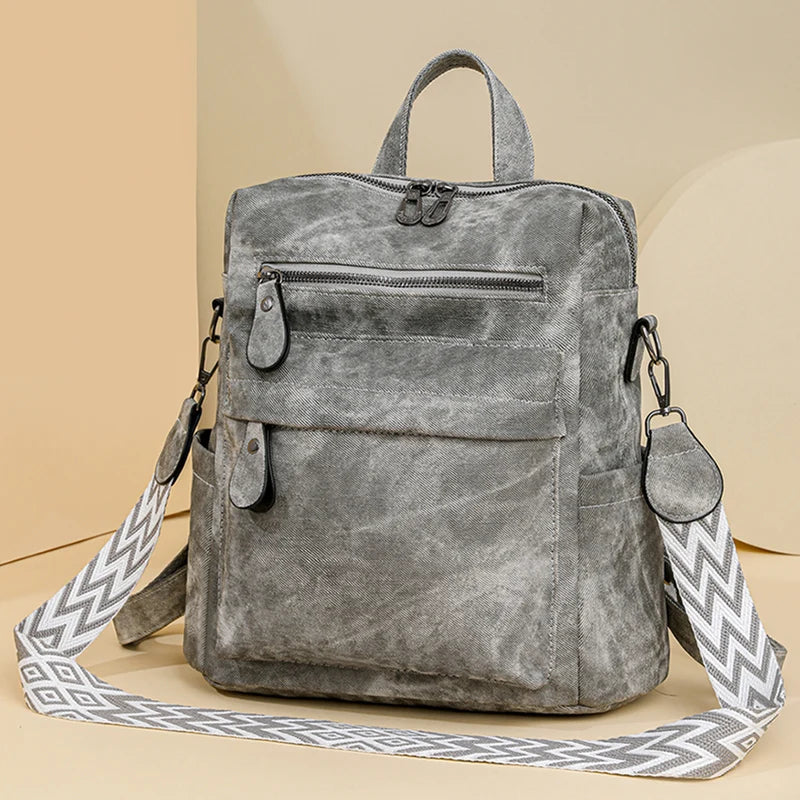 Fashion Backpacks Women Shoulder Bag Big Travel Bagpack Ladies Daypacks Large School Bags High Quality Leather Rucksacks Female