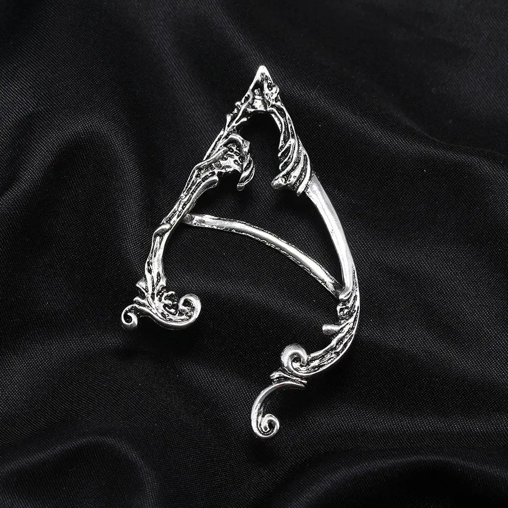 Ear Hook Clip Earrings Solid Color Fashion Design Gothic Elves Ear Cuff Women Earrings Korean Ear Bone Clip Pierced Earrings