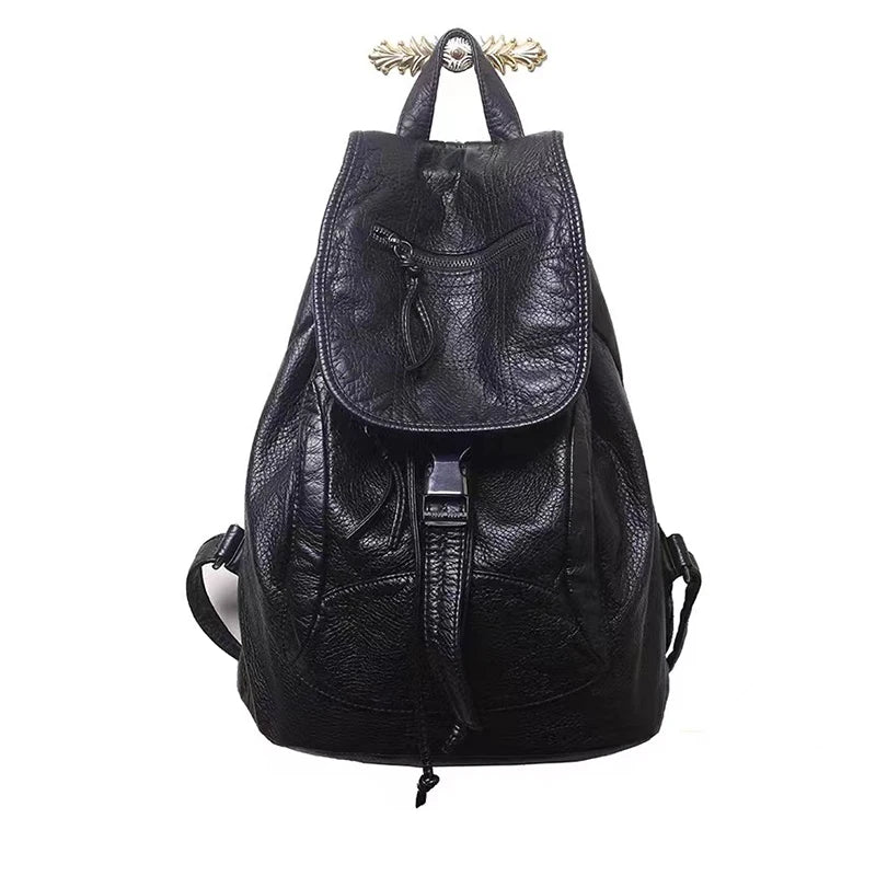 Backpack; 2025 New Backpack; Vintage Backpack; Portable Shoulder Bag; Pu Leather Backpack; Travel Backpack