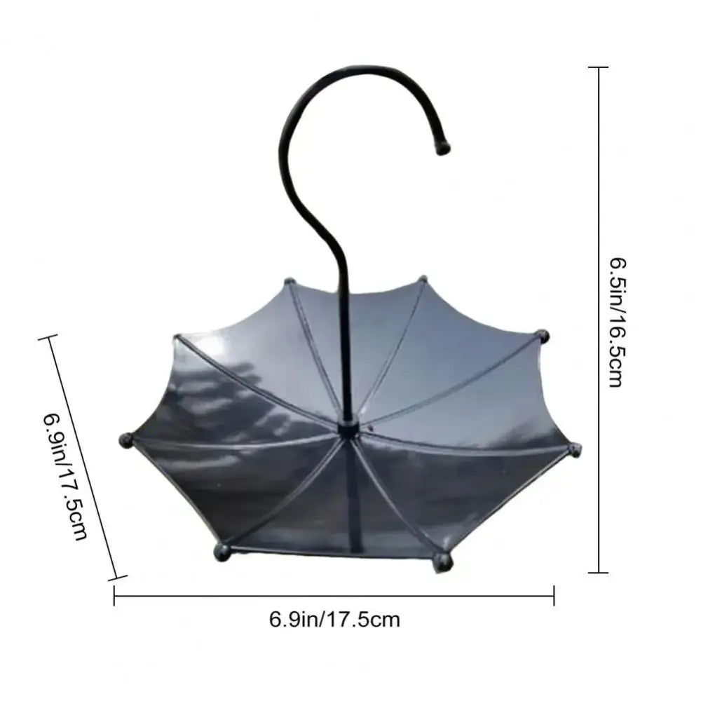 Umbrella Design Bird Feeding Tray Weatherproof Yard Decorations Hanging Bird Feeder Garden Ornaments Round Bird Bath Feeder