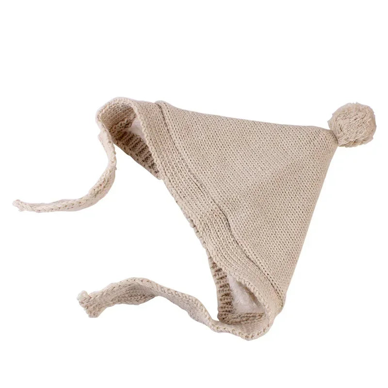 Knitted Kids' Hats for Fall and Winter - Cashmere Caps for Boys and Girls with Pointed Ears Design