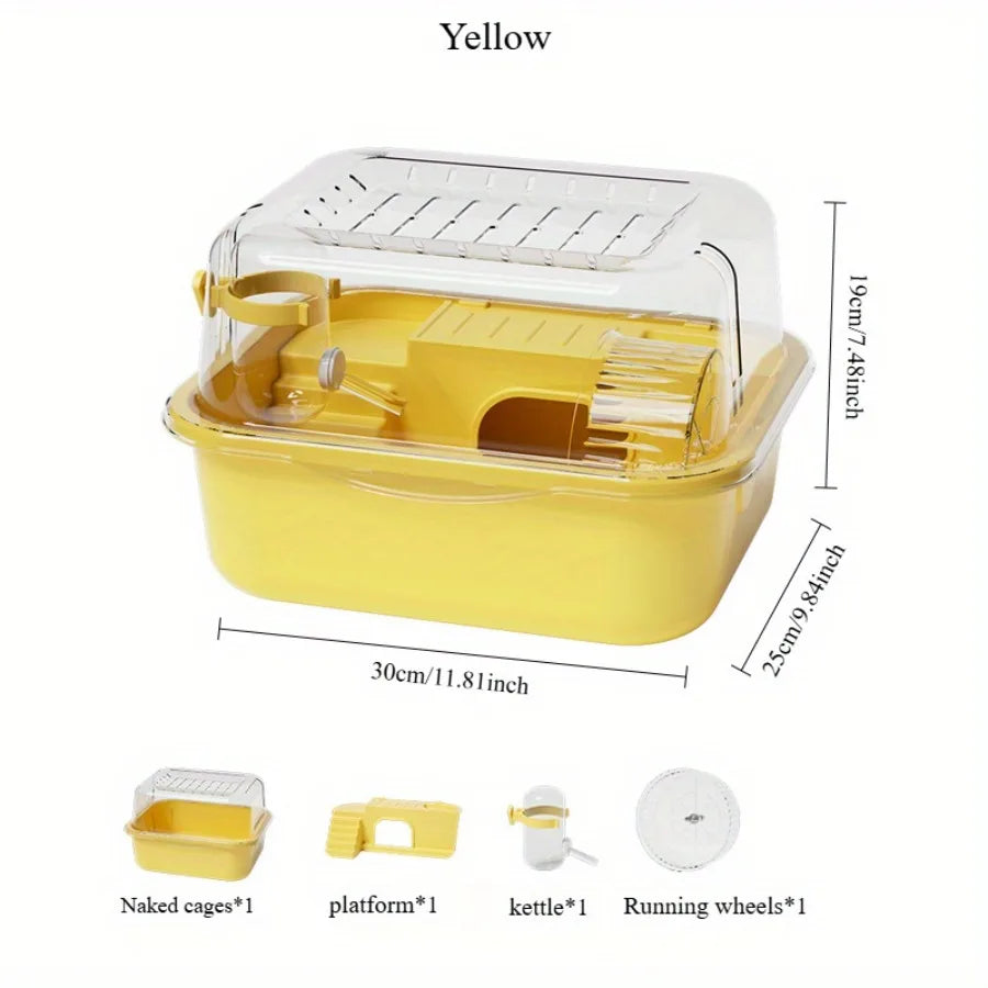 1pc Indoor Double Layer Hamster Cage Golden Bear Cage Large Space Hamster Castle Cage Detachable and Washable Small Pet Habitat