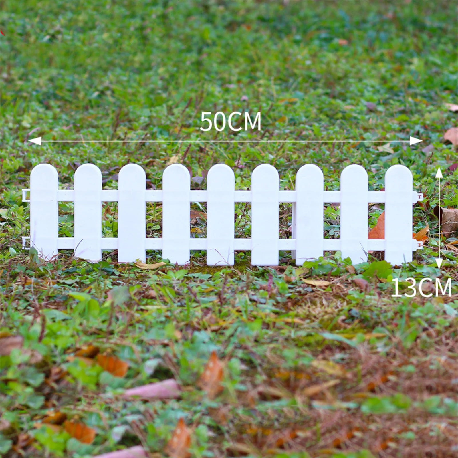 Plant Borders White Edgings Garden Picket Fence Ornamental Grass Lawn Flowerbeds Plant Borders for Indoor and Outdoor Villas