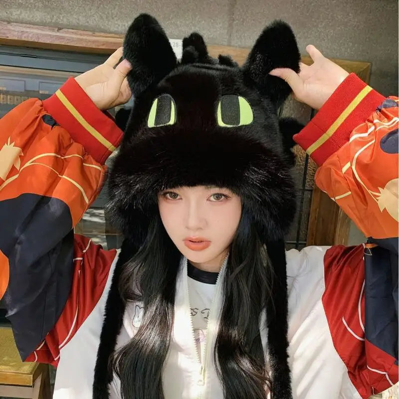 Toothless Creative Hats Cosplay Supplies Cartoon Derivative Peripheral Caps Warm Hat Cute Accessories Children Birthday Gift