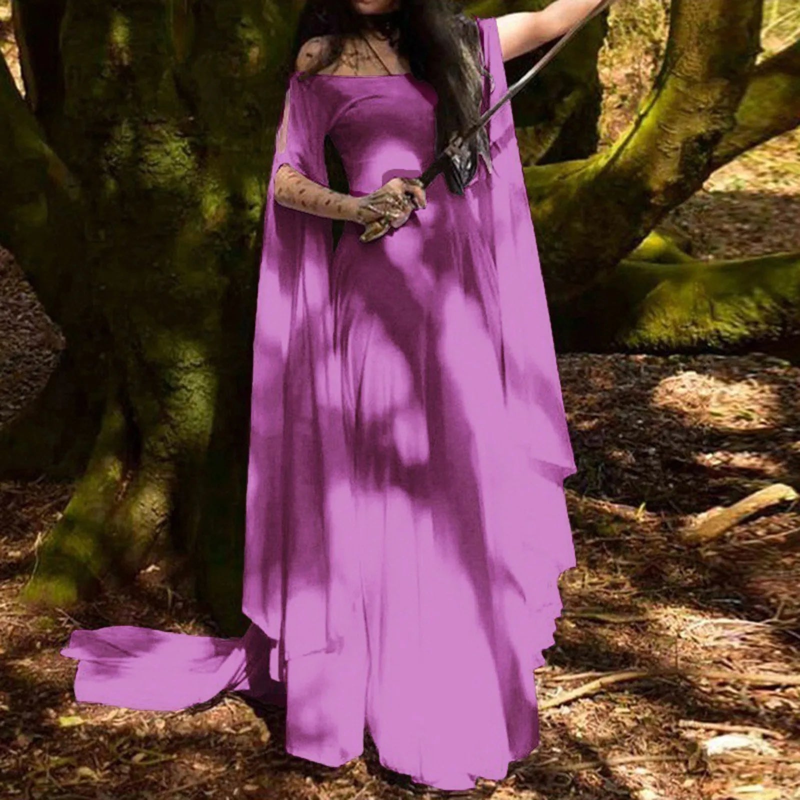ladies dress Elegant off shoulder round Neck high Waist Wrapped Maxi Dress Women halloween Party Club Elegant Evening Dresses