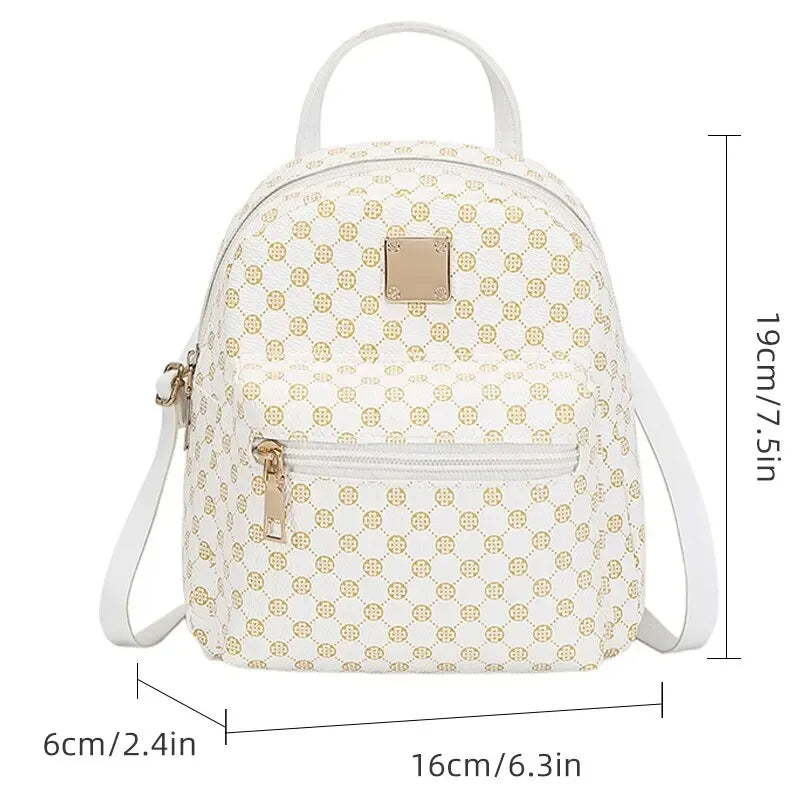 Classic Women Backpack Fashion School Bags Female Daily Shopping Girl Small Backpacks Schoolbags 2025 Ins
