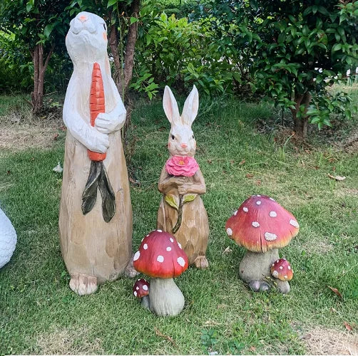 Garden Creative Simulation Mushroom Resin Decoration Items Outdoor Courtyard Lawn Accessories Kindergarten Landscape Ornaments