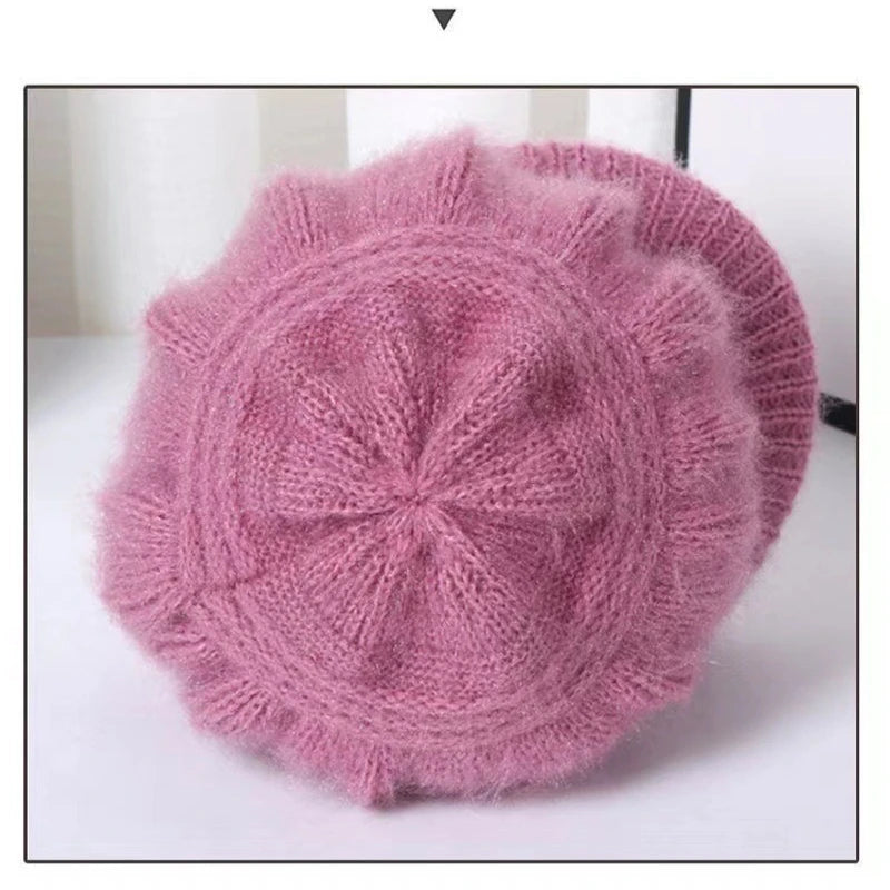 Knitted Hats for Middle-aged and Elderly People in Autumn and Winter, Warm and Cold Resistant, Available in Four Colors