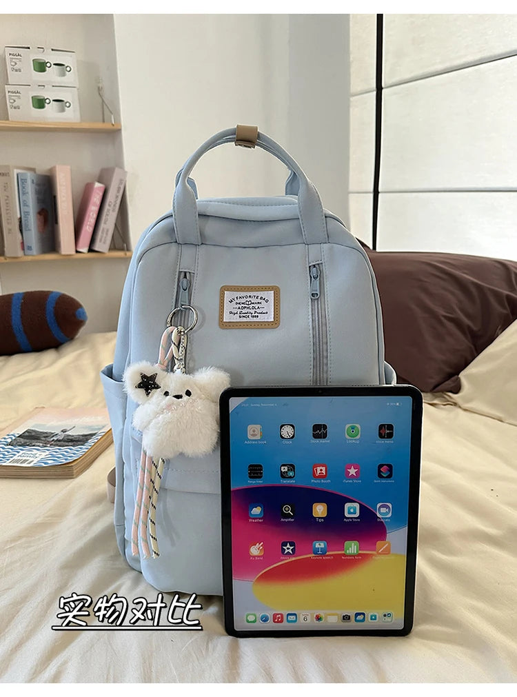 Women's Backpack Daily Travel Female Multi-pocket Casual Woman Man Travel Bag Schoolbag for Teenage Girl Boy Laptop Knapsack