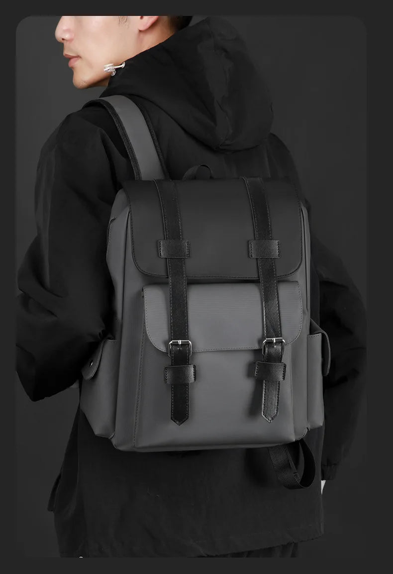 New Fashionable Backpack, Trendy Simple Casual Bag, Solid Color Business Travel Bag, Large Capacity Laptop Bag, Unisex Student School Bag, Multi-Functional Storage Bag