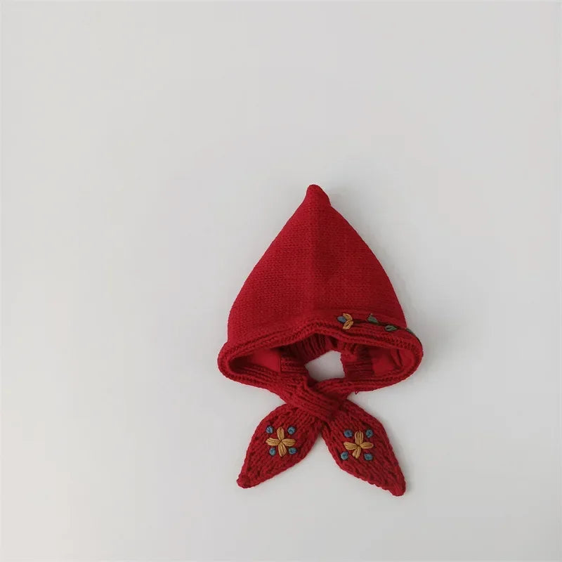 Knitted Kids' Hats for Fall and Winter - Cashmere Caps for Boys and Girls with Pointed Ears Design