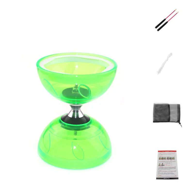 Portable Diabolo Chinese Yoyo Diabolo Set Fitness Equipment Gear for Adults Kids Elderly Outdoor Indoor Agility Exercise