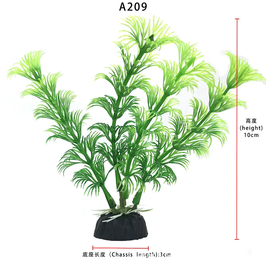 Aquarium Decorations Simulated Aquatic Plants Fish Tank Landscaping Plastic Seagrass Ornaments for Aquatic Pet Supplies