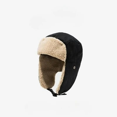 Men's and Women's Winter Lei Feng Hats, Fashionable and Trendy Ear Protection Hats, Warm Cotton Hats, Pilot Motorcycle Hats