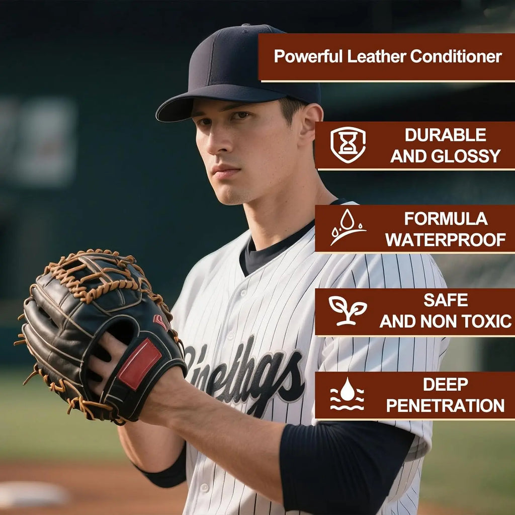 Portable Leather Conditioner for Baseball Softball Gloves and All Leather Sports Equipment Care and Protection Matériel De Sport