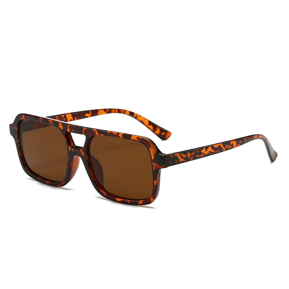 Men Driving Sunglasses Trendy Square Sunglasses Large Frame Yellow Lens Night Vision Glasses Women Retro Sun Glasses Anti Uv400