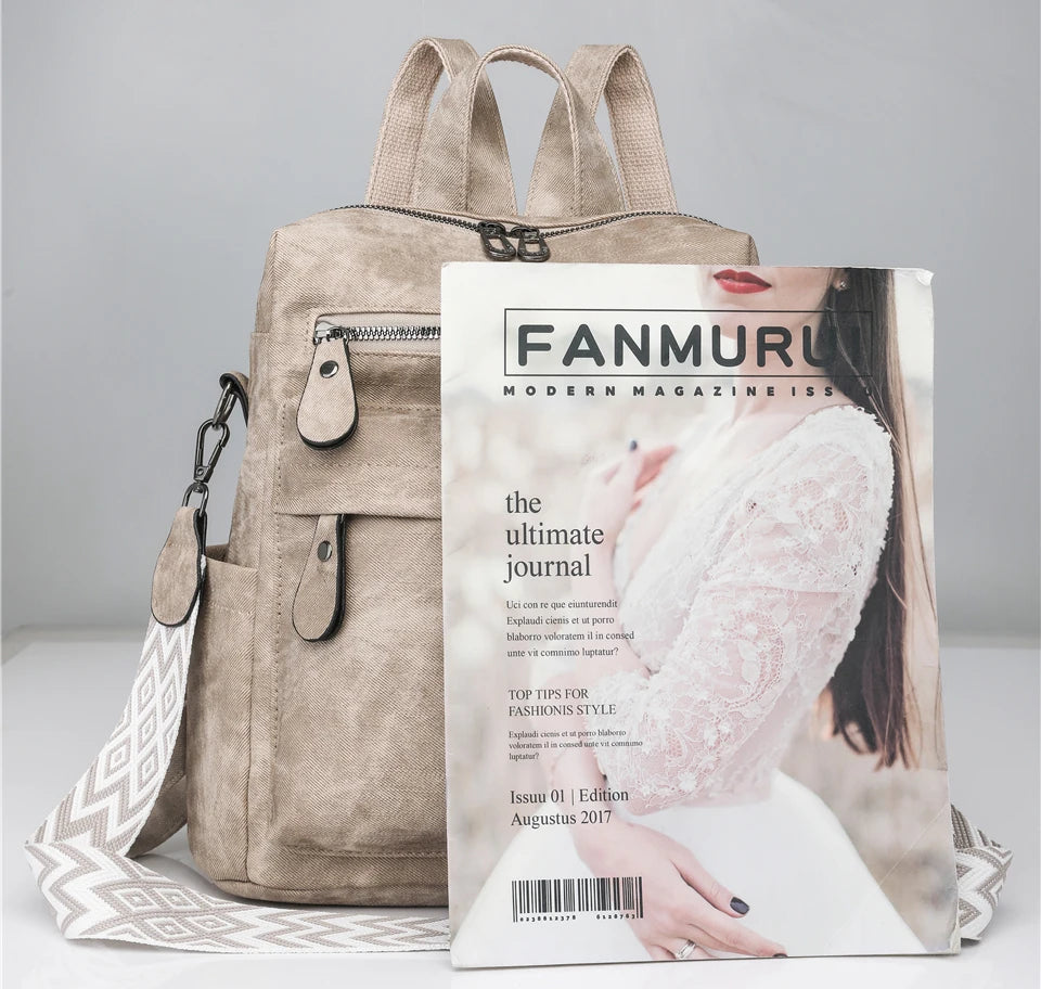 Fashion Backpacks Women Shoulder Bag Big Travel Bagpack Ladies Daypacks Large School Bags High Quality Leather Rucksacks Female