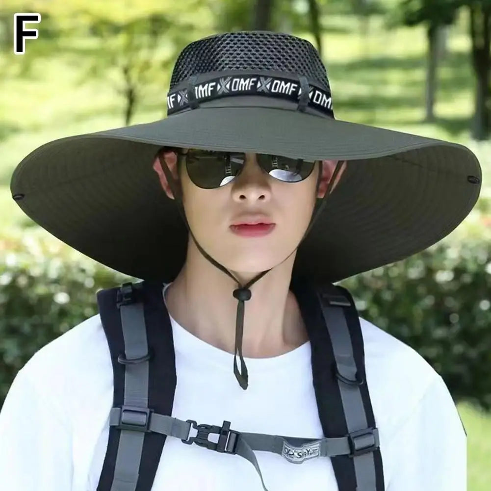 Hat For Men Summer Big Brimmed Fishing Hat UV Resistant Fisherman Hat Sun Protection Sun Shading Outdoor Cool Hat